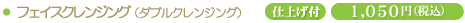 �t�F�C�X�N�����W���O�i�_�u���N�����W���O�j�d�グ�t1,050�~�i�ō��j