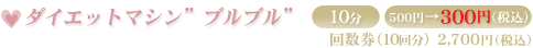 �_�C�G�b�g�}�V���@�h�u���u���h10���@500�~��300�~ �񐔌�10��@2,700�~ 